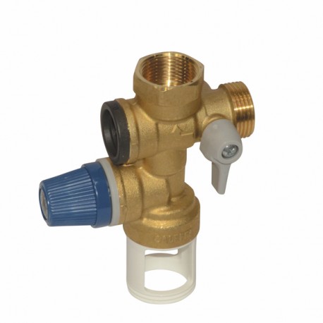 3/4" straight brass safety valve assembly, stainless steel seat - DIFF