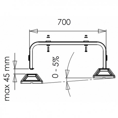 Floor support for outdoor unit - DIFF