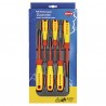 Set of 6 1000V voltage flat/PHILLIPS screwdrivers - KNIPEX : 00 20 12 V01