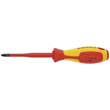 Slim PlusMinus Phillips® screwdriver - PH1 1000v - KNIPEX : 98 24 01 SLS