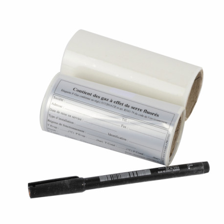 Aluminium identification label (X 25) - GALAXAIR : ETIC/25 ALU F GAS+PROTEC