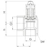 Heating valve 4b with enlarged outlet thumb wheel F3/4? - GOETZE : 651MHNK-20-F/F-2 4B