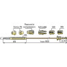 Thermocouple 900mm m8 m9 m10 11/32" f6 compression