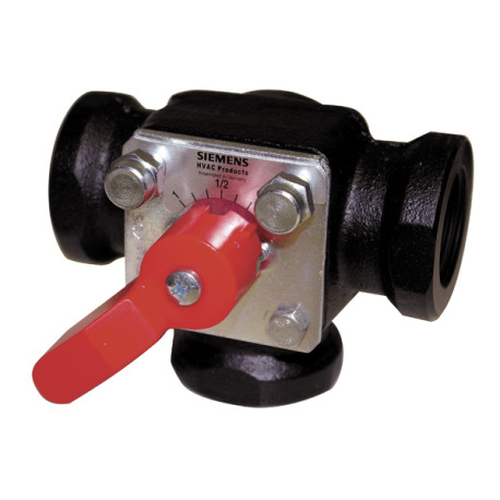 3 way sector valve, PN10, internal thread - SIEMENS : VBI31.25