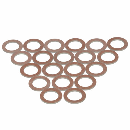 Flat gasket 27.4 x 18.2 x 2  (X 20) - DIFF for De Dietrich Chappée : S62730
