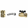 Magnetic filter MGF black with valve and compression fitting 22 - RBM : 37010500