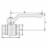 Ball valve alu handle MM 3/4" ASTER - EFFEBI : 0806R405
