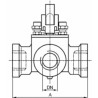 3 way sector valve, PN10, internal thread - SIEMENS : VBI31.25