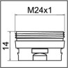 Adapter for CLINIC SNAP M24x1 aerator - NEOPERL : 1437290