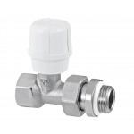 Straight manual radiator valve