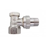 Angled radiator valve